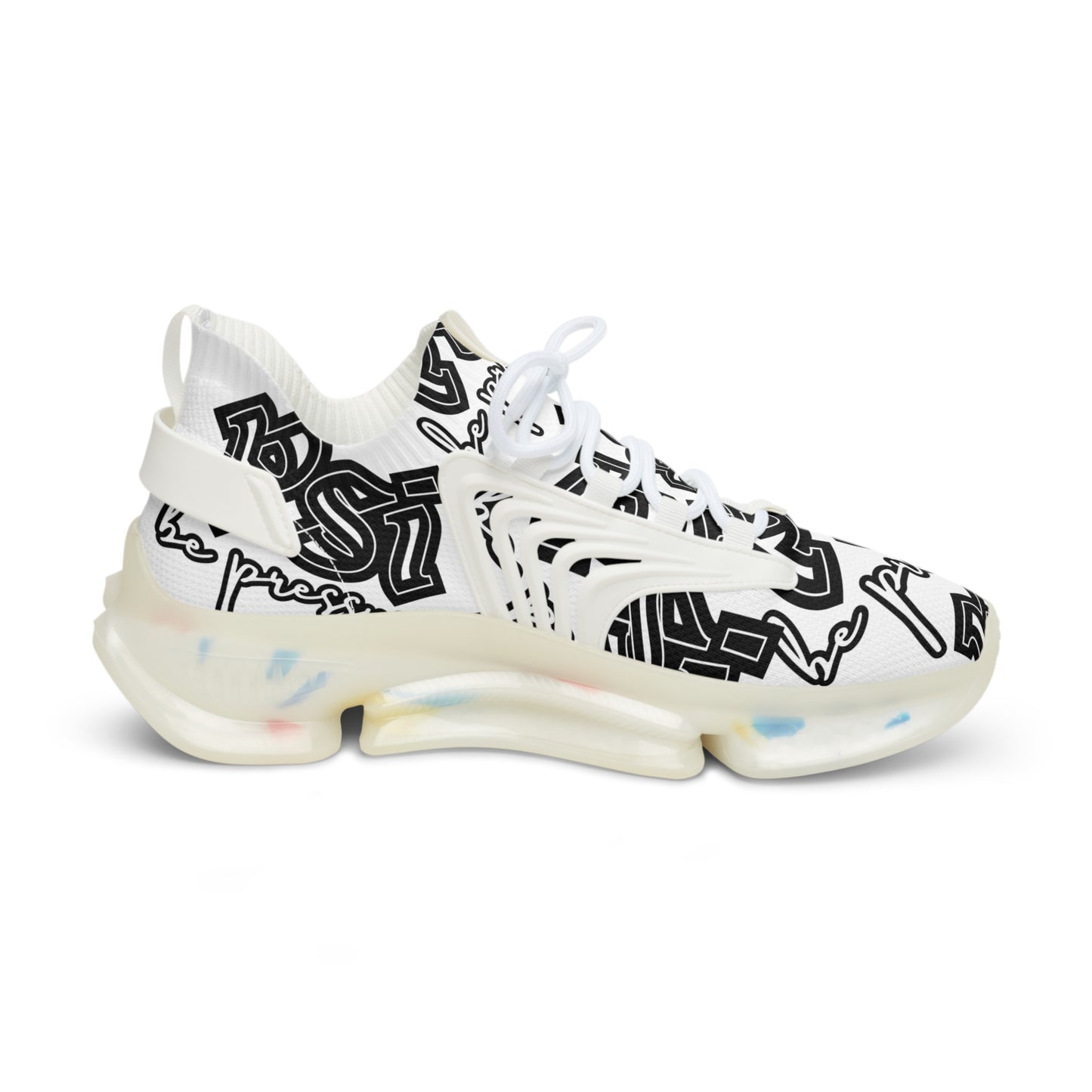 Stylish Men's Mesh Sneakers with Bold Graphic Design