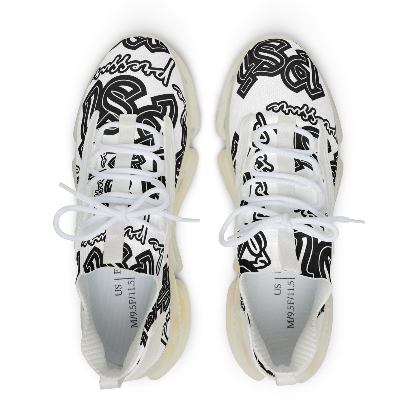 Stylish Men&#039;s Mesh Sneakers with Bold Graphic Design