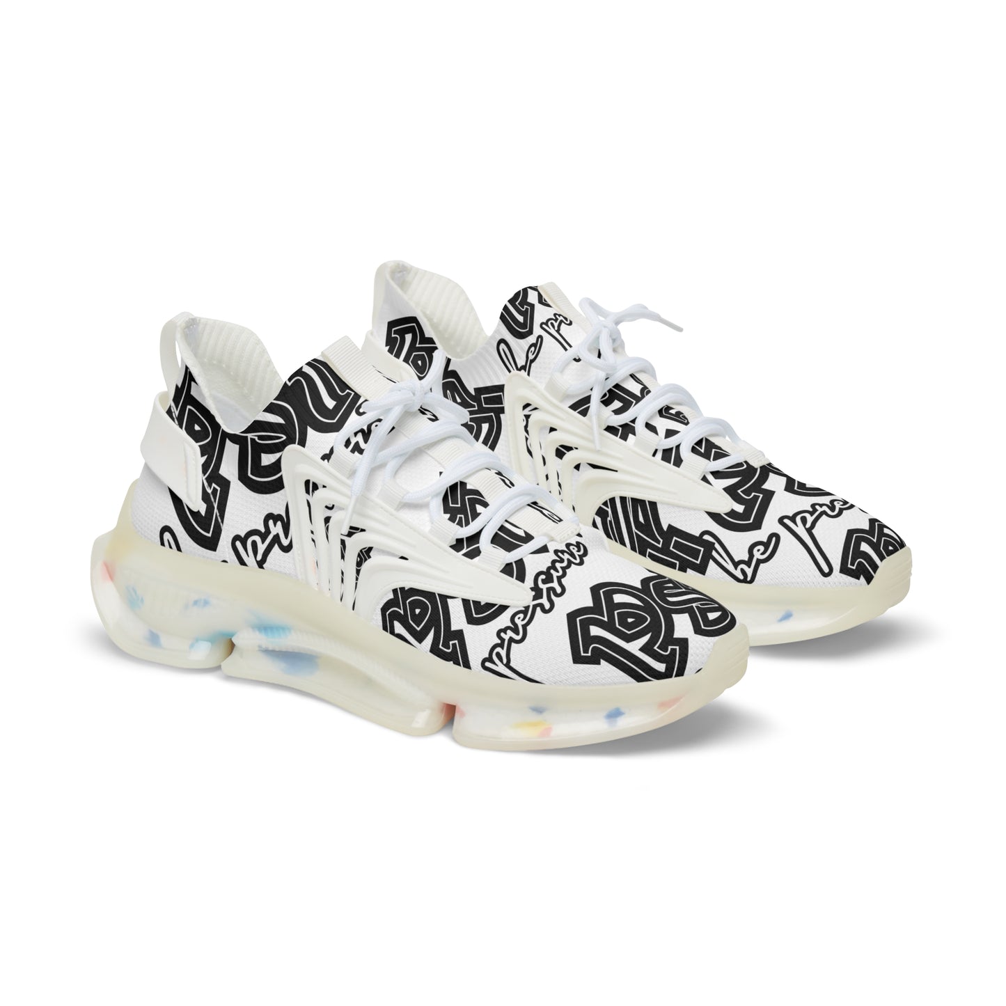 Stylish Men&#039;s Mesh Sneakers with Bold Graphic Design