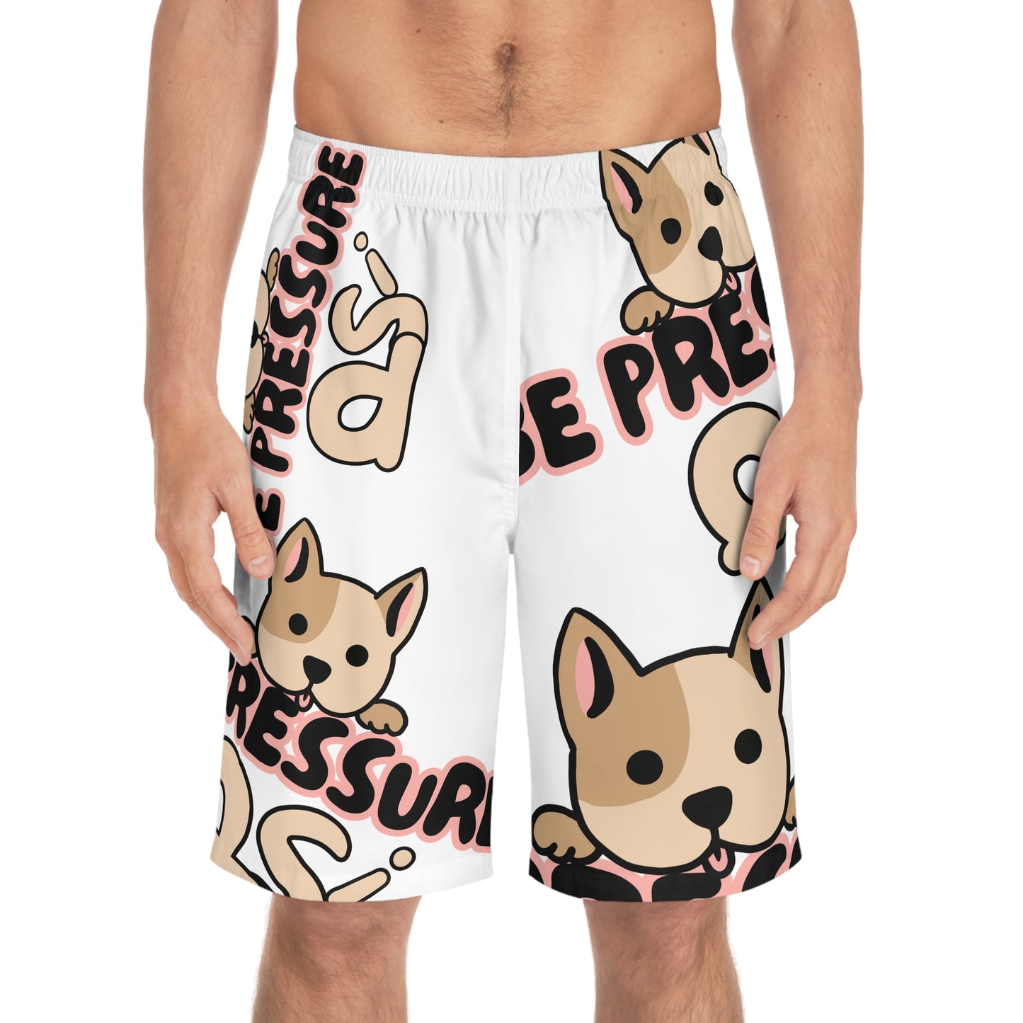 Psi Be Pressure "Big Dogs" Print Board Shorts - Perfect for Summer & Beach Days
