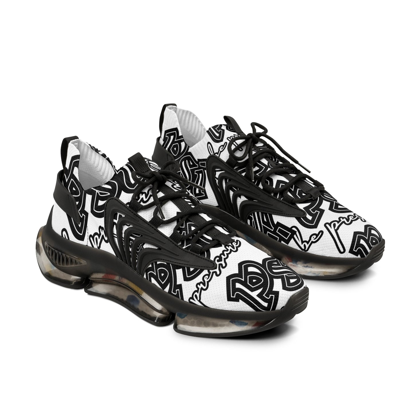 Stylish Men&#039;s Mesh Sneakers with Bold Graphic Design