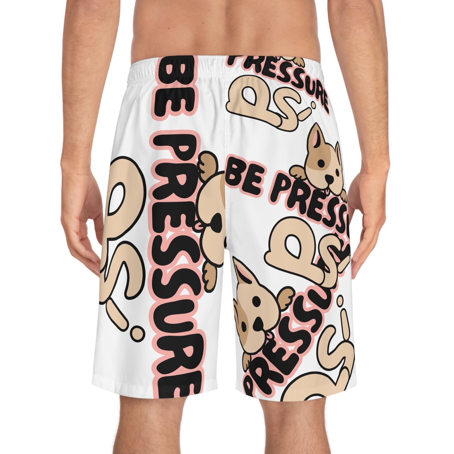 Psi Be Pressure "Big Dogs" Print Board Shorts - Perfect for Summer & Beach Days
