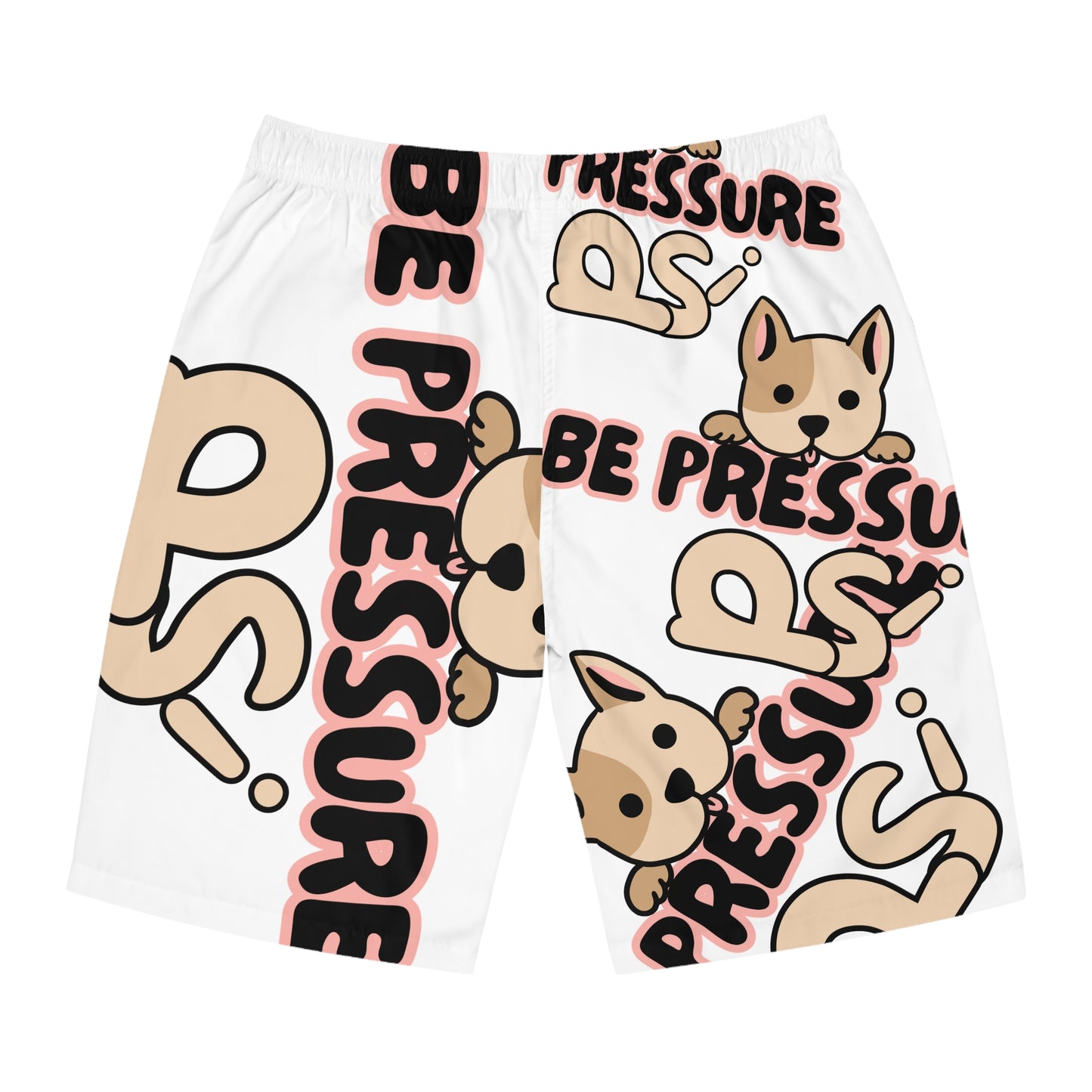 Psi Be Pressure "Big Dogs" Print Board Shorts - Perfect for Summer & Beach Days